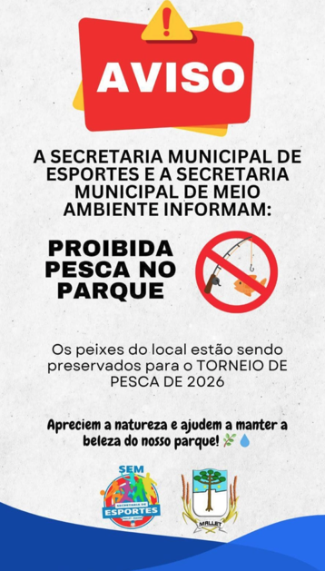 Mallet suspende pesca no Parque Ambiental até 2026