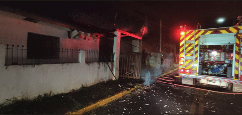 Incêndio em residência em Porto União
