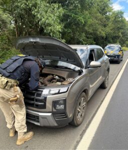 PRF recupera carro roubado e flagra veículo clonado