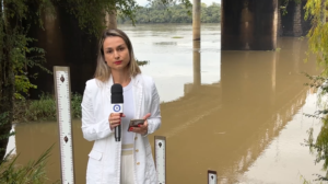 Rio Iguaçu sobe a 3,5 m após fortes chuvas