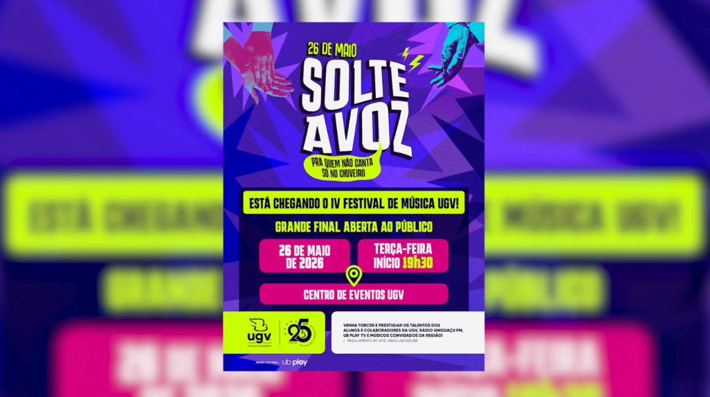 UGV celebra 25 anos com festival Solta a Voz