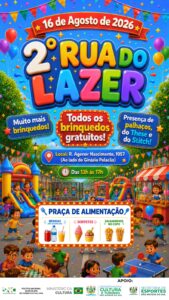 Rua do Lazer terá atrações gratuitas em São Mateus do Sul
