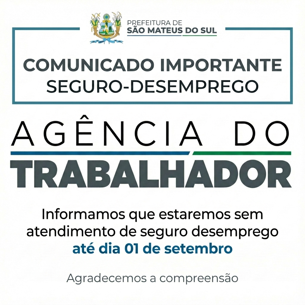 Atendimento do seguro-desemprego está suspenso em São Mateus
