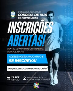 Porto União abre inscrições para 3ª etapa da Corrida de Rua