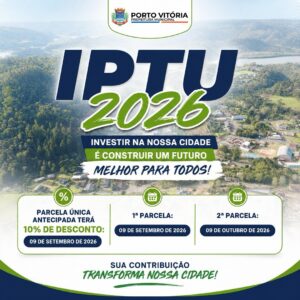 IPTU 2026 já pode ser emitido em Porto Vitória